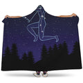 Sagittarius Constellation Print Hooded Blanket