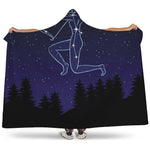 Sagittarius Constellation Print Hooded Blanket