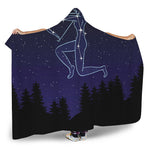 Sagittarius Constellation Print Hooded Blanket