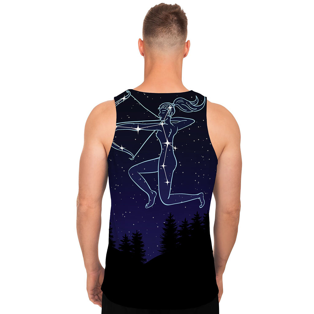 Sagittarius Constellation Print Men's Tank Top