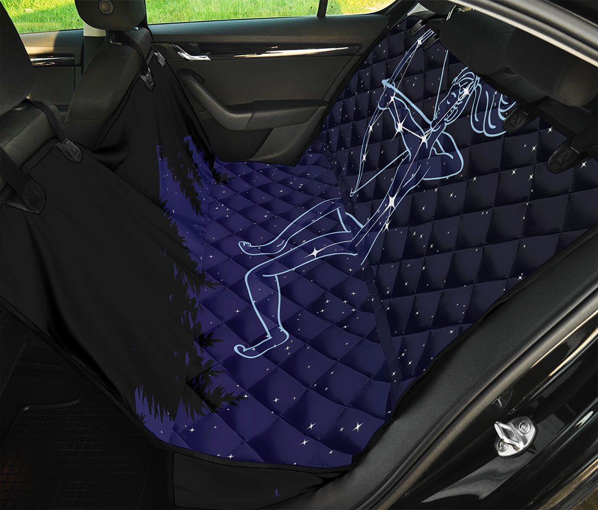 Sagittarius Constellation Print Pet Car Back Seat Cover