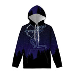 Sagittarius Constellation Print Pullover Hoodie