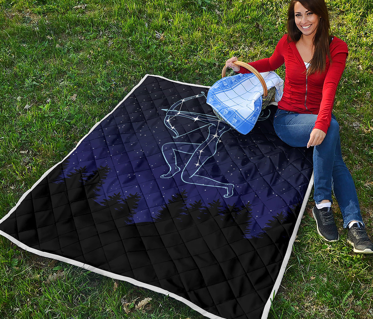Sagittarius Constellation Print Quilt