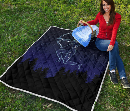 Sagittarius Constellation Print Quilt