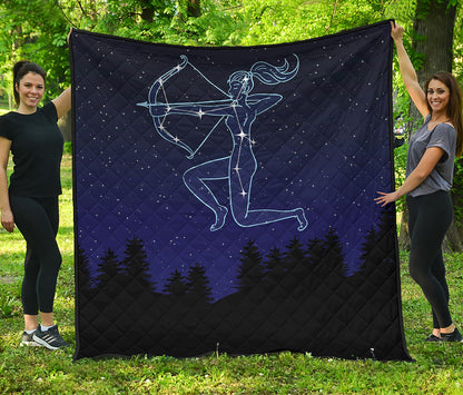 Sagittarius Constellation Print Quilt
