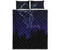 Sagittarius Constellation Print Quilt Bed Set