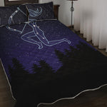 Sagittarius Constellation Print Quilt Bed Set