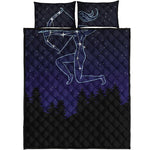 Sagittarius Constellation Print Quilt Bed Set