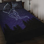 Sagittarius Constellation Print Quilt Bed Set