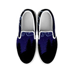 Sagittarius Constellation Print White Slip On Shoes