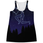Sagittarius Constellation Print Women's Racerback Tank Top