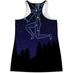 Sagittarius Constellation Print Women's Racerback Tank Top