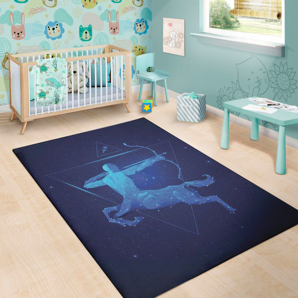 Sagittarius Horoscope Sign Print Area Rug