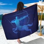 Sagittarius Horoscope Sign Print Beach Sarong Wrap