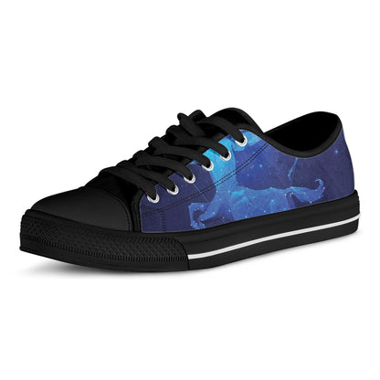 Sagittarius Horoscope Sign Print Black Low Top Shoes 
