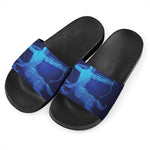 Sagittarius Horoscope Sign Print Black Slide Sandals