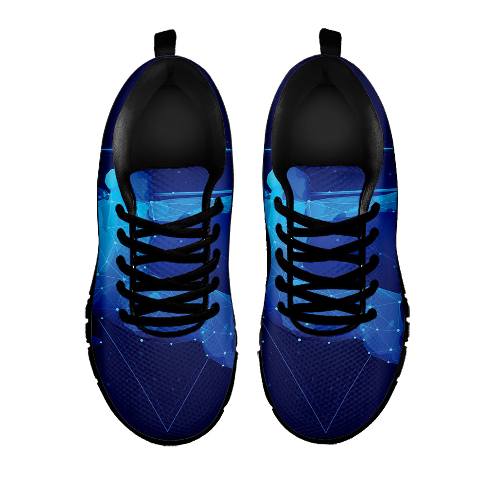 Sagittarius Horoscope Sign Print Black Sneakers