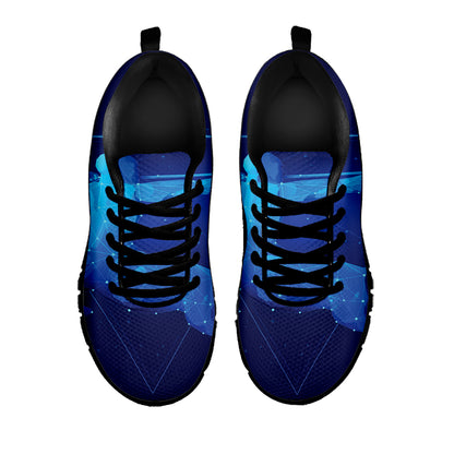 Sagittarius Horoscope Sign Print Black Sneakers