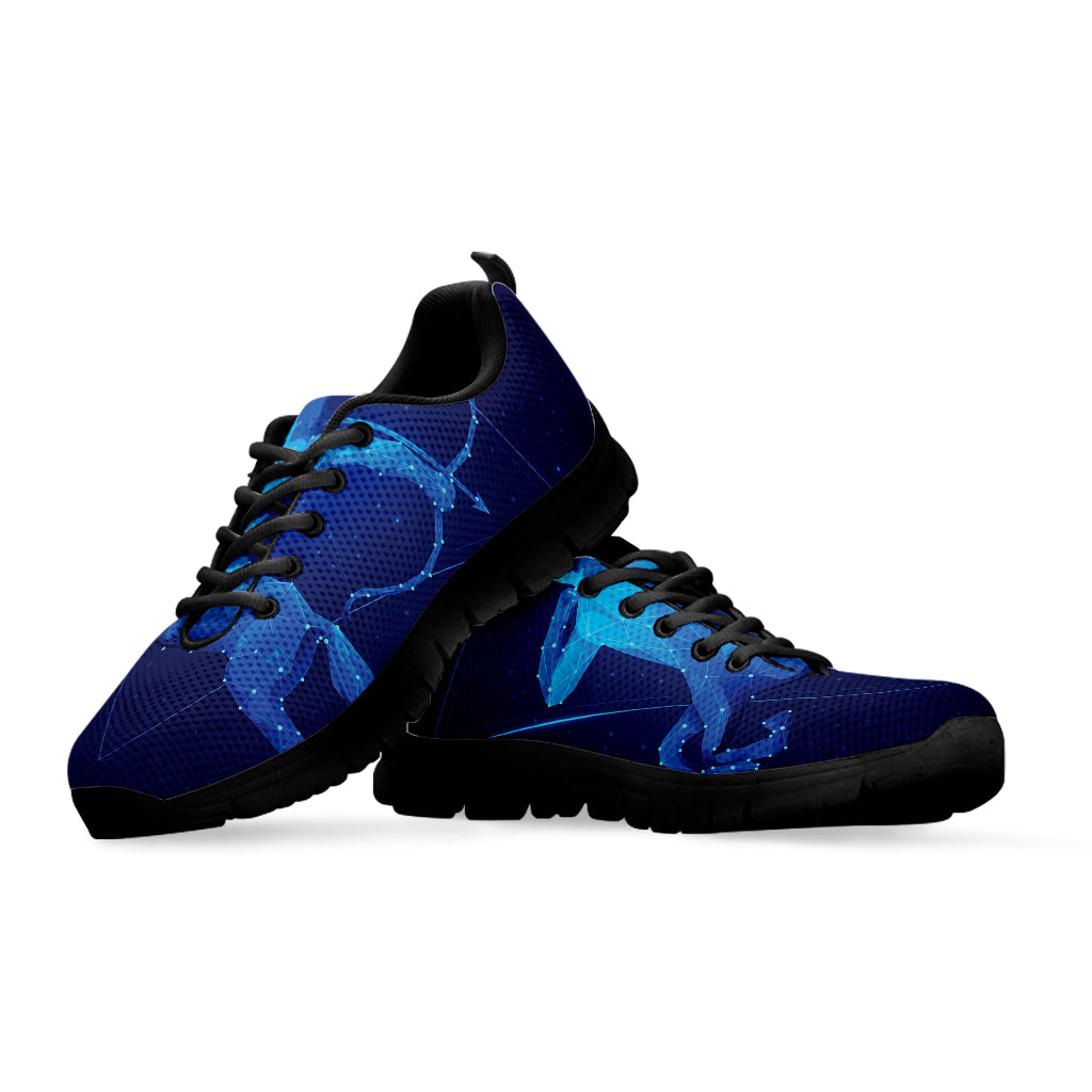 Sagittarius Horoscope Sign Print Black Sneakers