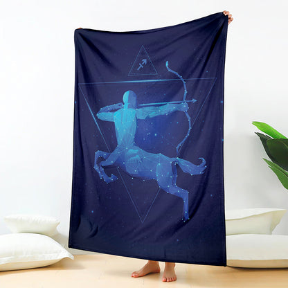 Sagittarius Horoscope Sign Print Blanket