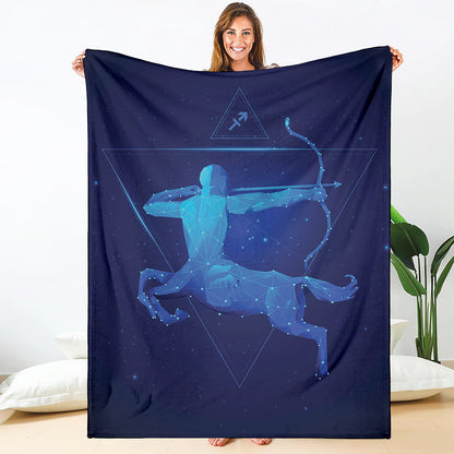 Sagittarius Horoscope Sign Print Blanket