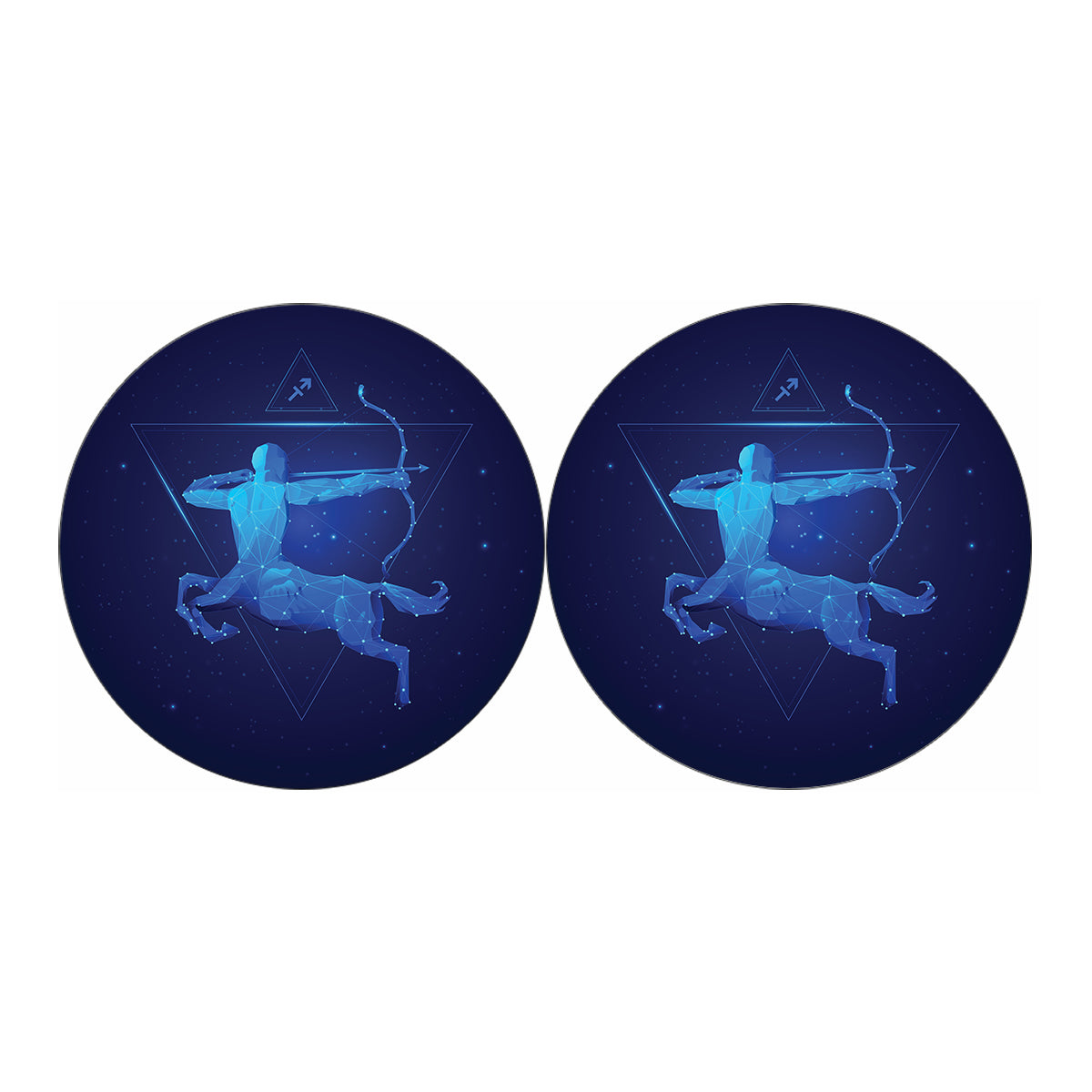 Sagittarius Horoscope Sign Print Car Coasters
