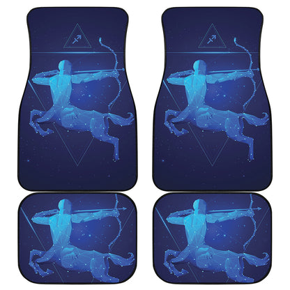 Sagittarius Horoscope Sign Print Front and Back Car Floor Mats