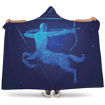 Sagittarius Horoscope Sign Print Hooded Blanket