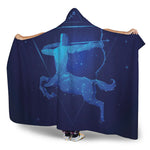 Sagittarius Horoscope Sign Print Hooded Blanket