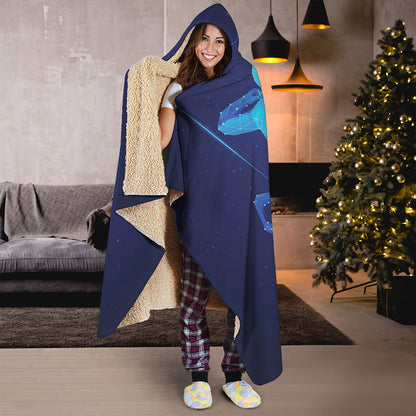 Sagittarius Horoscope Sign Print Hooded Blanket