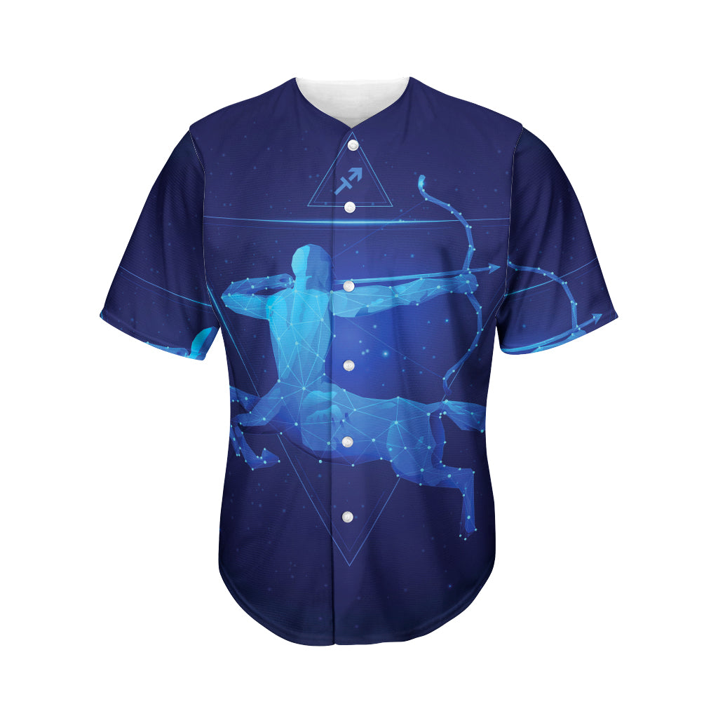 Sagittarius Horoscope Sign Print Men's Baseball Jersey