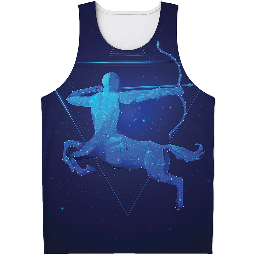 Sagittarius Horoscope Sign Print Men's Tank Top