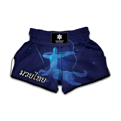 Sagittarius Horoscope Sign Print Muay Thai Boxing Shorts