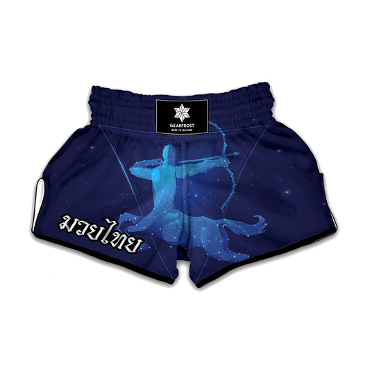 Sagittarius Horoscope Sign Print Muay Thai Boxing Shorts