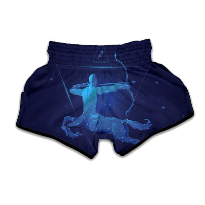 Sagittarius Horoscope Sign Print Muay Thai Boxing Shorts