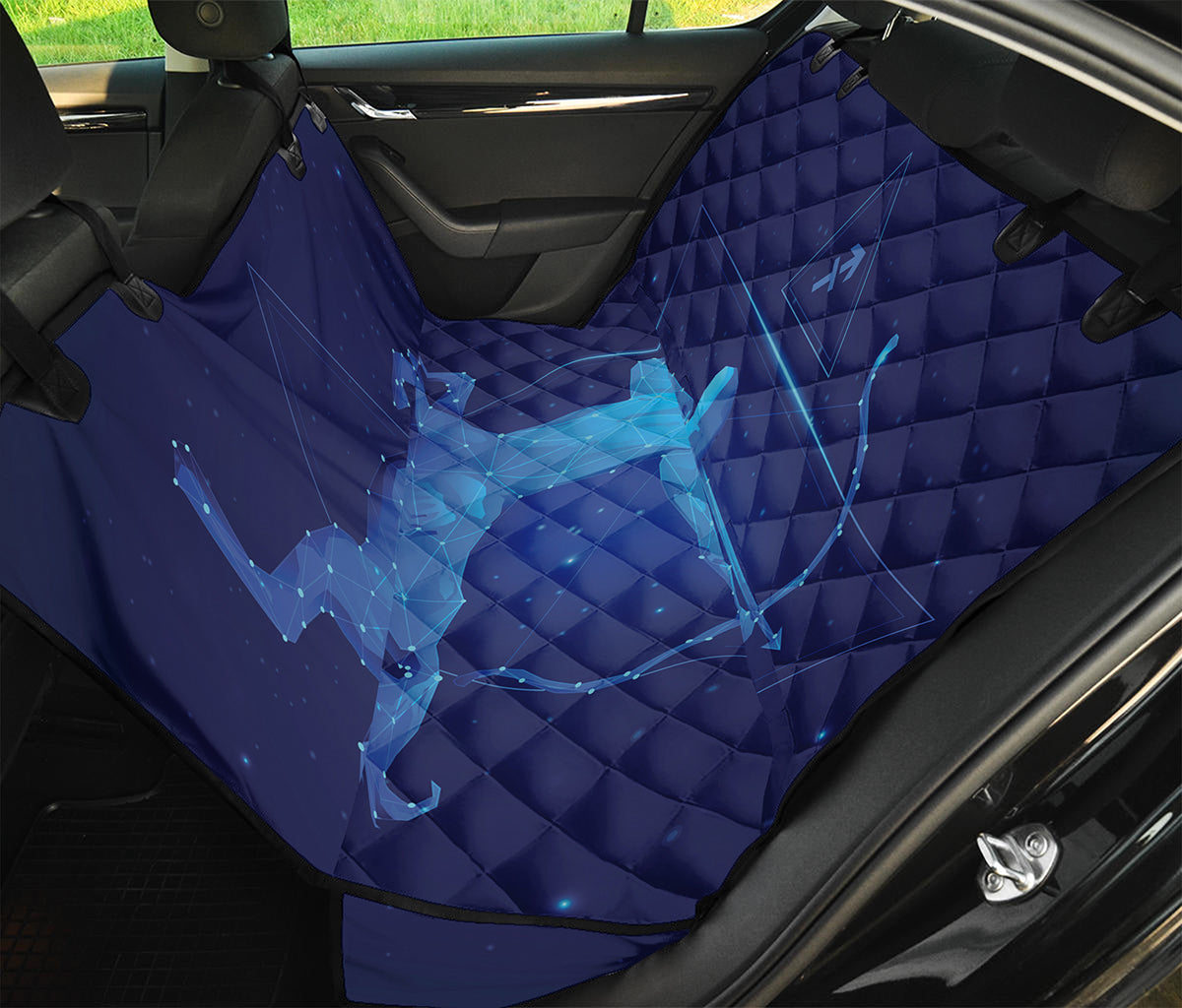 Sagittarius Horoscope Sign Print Pet Car Back Seat Cover