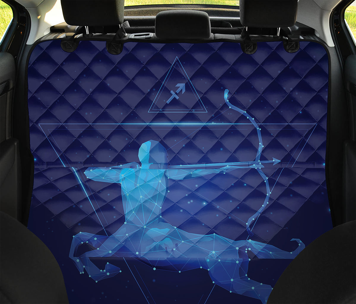 Sagittarius Horoscope Sign Print Pet Car Back Seat Cover