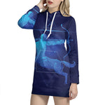 Sagittarius Horoscope Sign Print Pullover Hoodie Dress