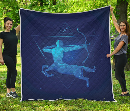 Sagittarius Horoscope Sign Print Quilt