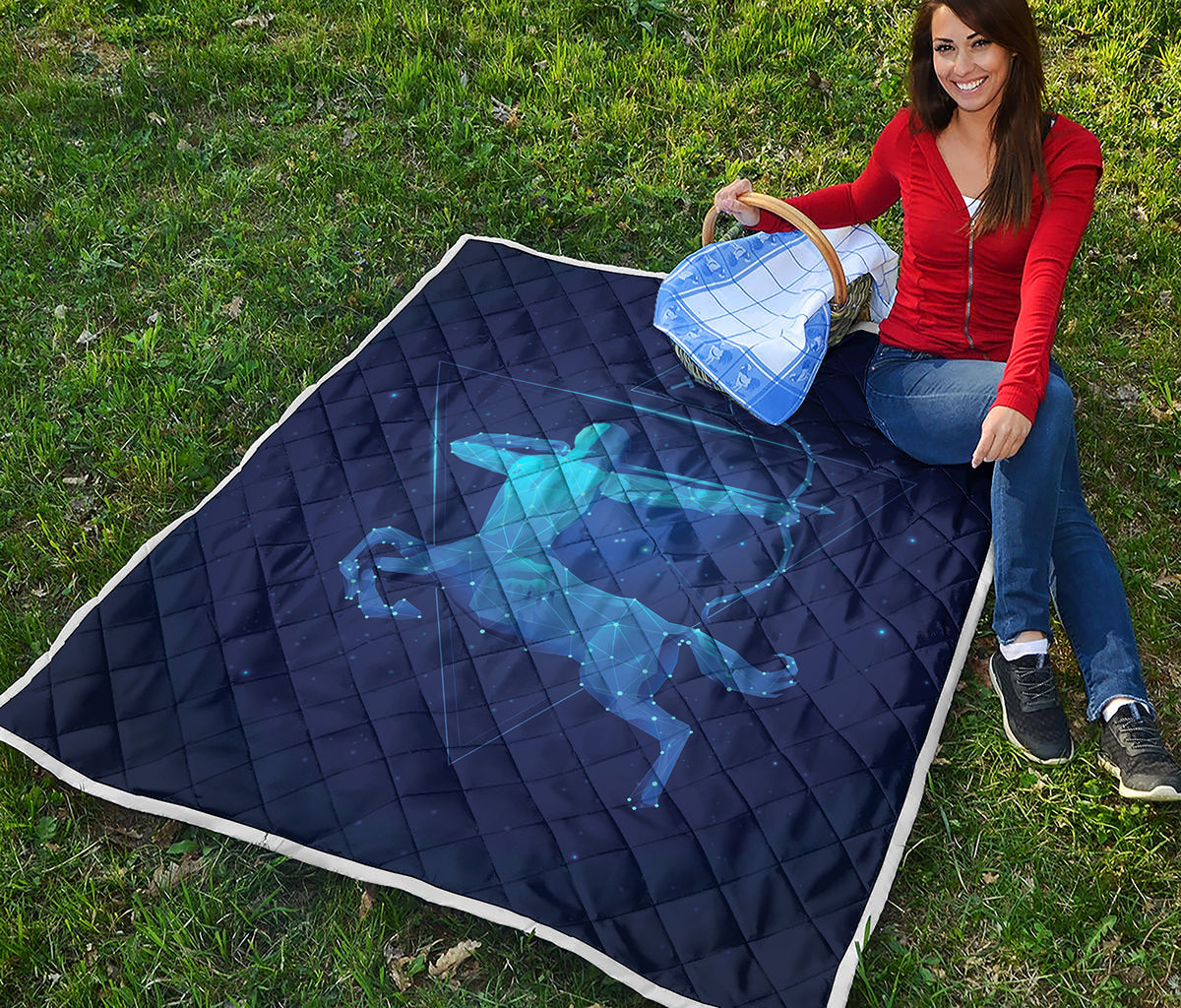 Sagittarius Horoscope Sign Print Quilt