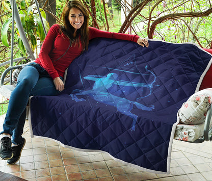 Sagittarius Horoscope Sign Print Quilt