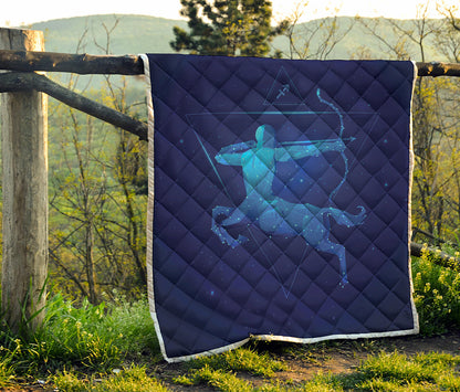 Sagittarius Horoscope Sign Print Quilt
