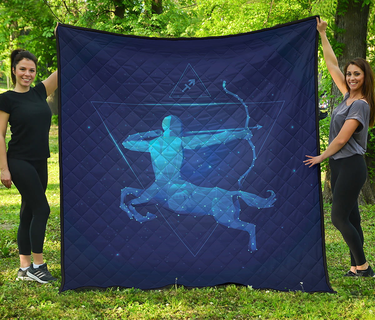 Sagittarius Horoscope Sign Print Quilt