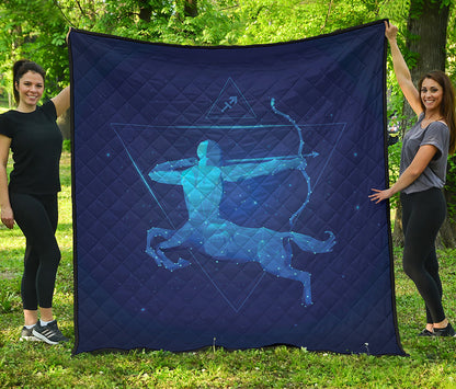 Sagittarius Horoscope Sign Print Quilt