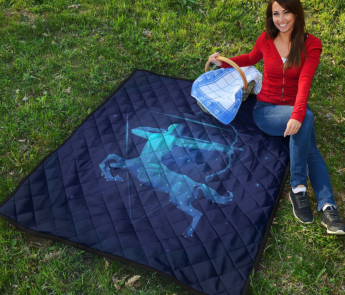 Sagittarius Horoscope Sign Print Quilt