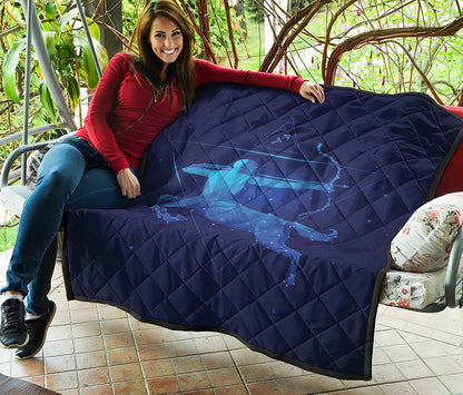 Sagittarius Horoscope Sign Print Quilt