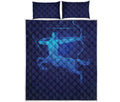 Sagittarius Horoscope Sign Print Quilt Bed Set
