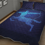 Sagittarius Horoscope Sign Print Quilt Bed Set