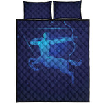 Sagittarius Horoscope Sign Print Quilt Bed Set
