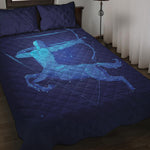 Sagittarius Horoscope Sign Print Quilt Bed Set